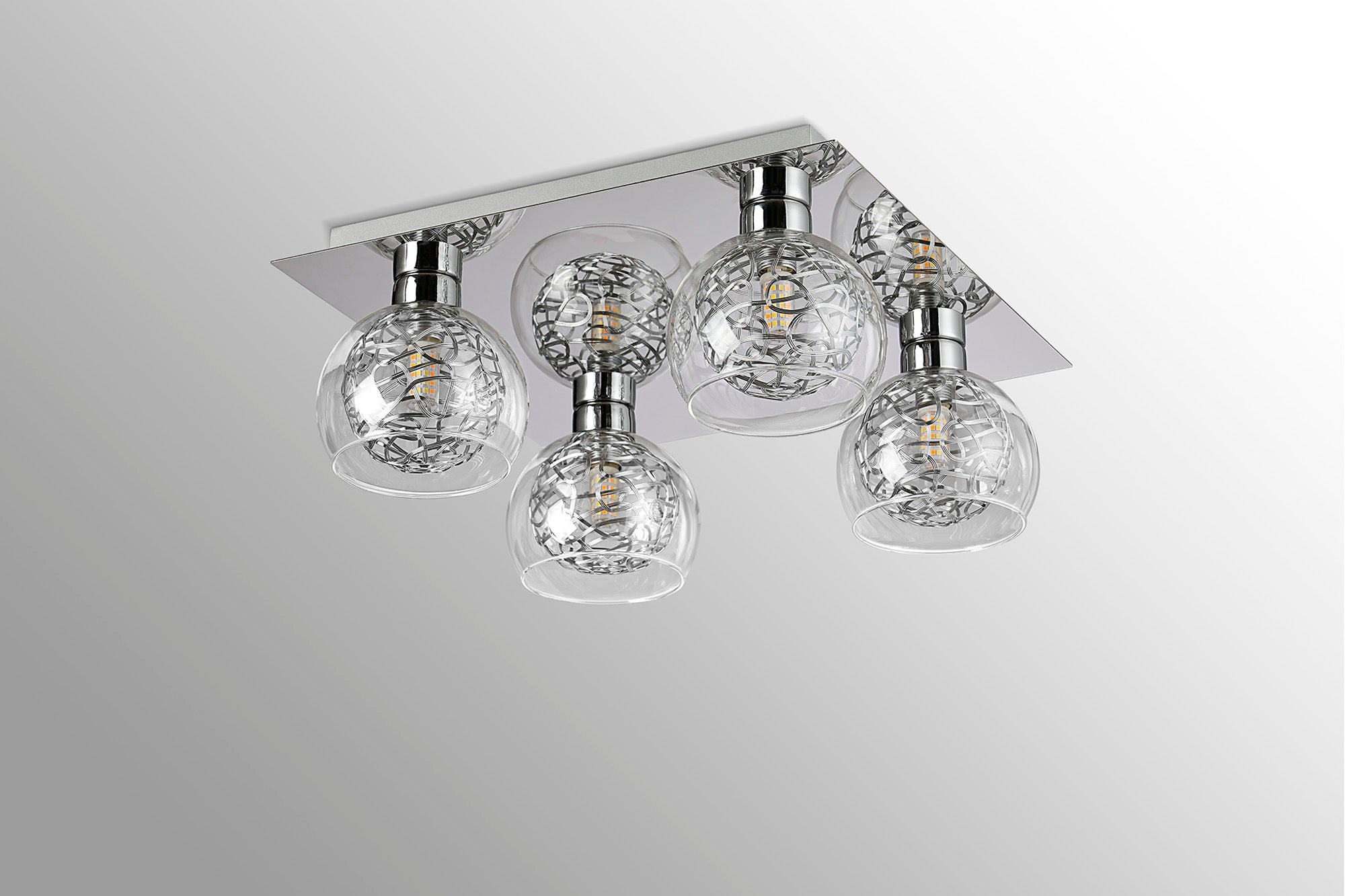 Deco - Talia Flush Square Ceiling Light - Luminosity Designs Ltd