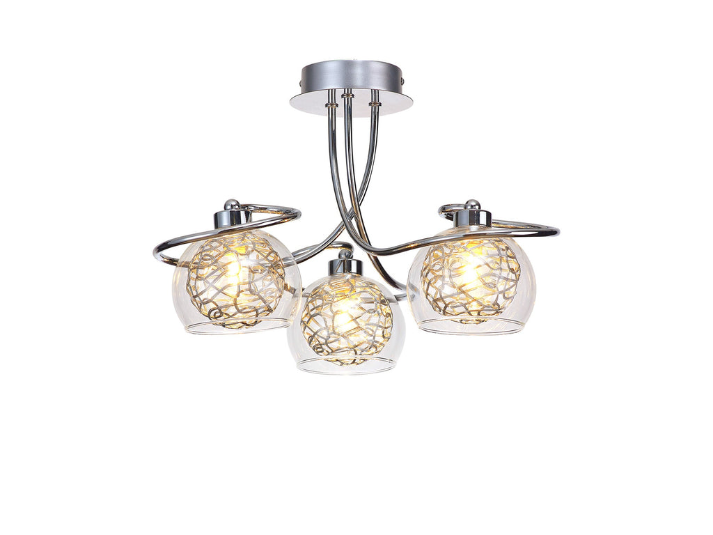 Deco - Talia Semi Flush 3 Light - Luminosity Designs Ltd