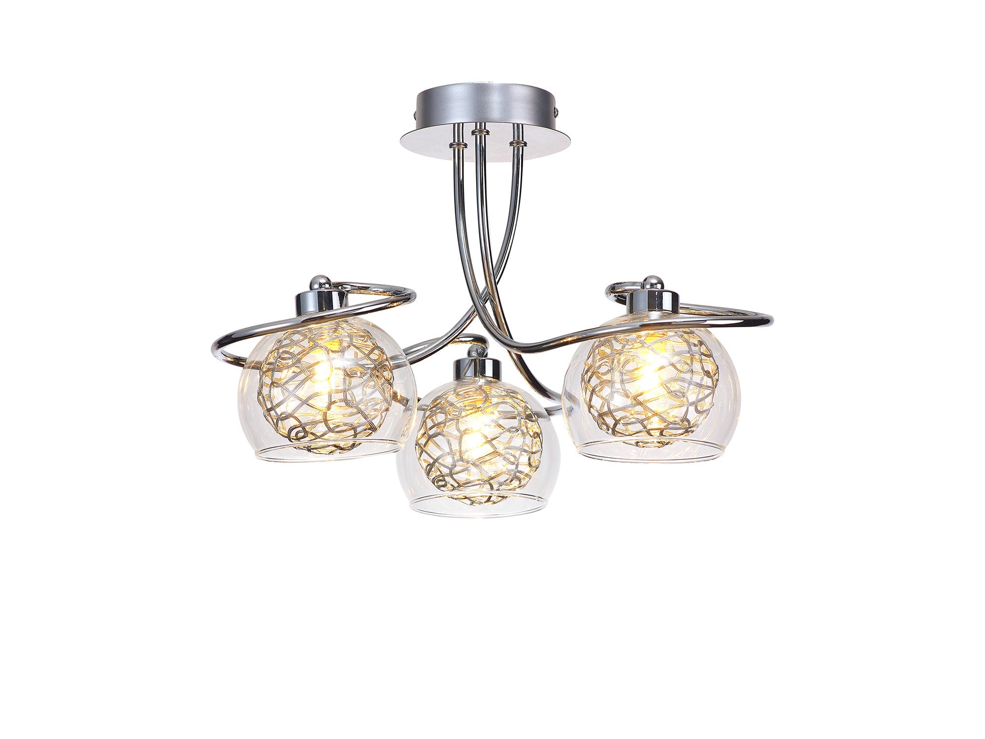 Deco - Talia Semi Flush 3 Light - Luminosity Designs Ltd