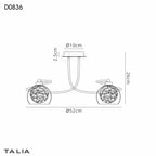 Deco - Talia Semi Flush 5 Light - Luminosity Designs Ltd