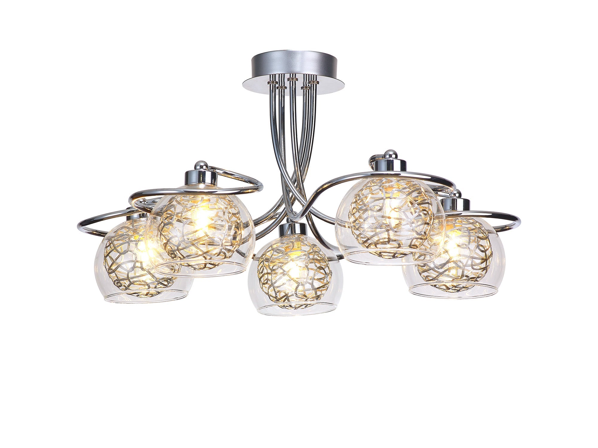 Deco - Talia Semi Flush 5 Light - Luminosity Designs Ltd