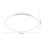 Deco - Tassa Flush Ceiling Light With Etched Glass - Luminosity Designs Ltd