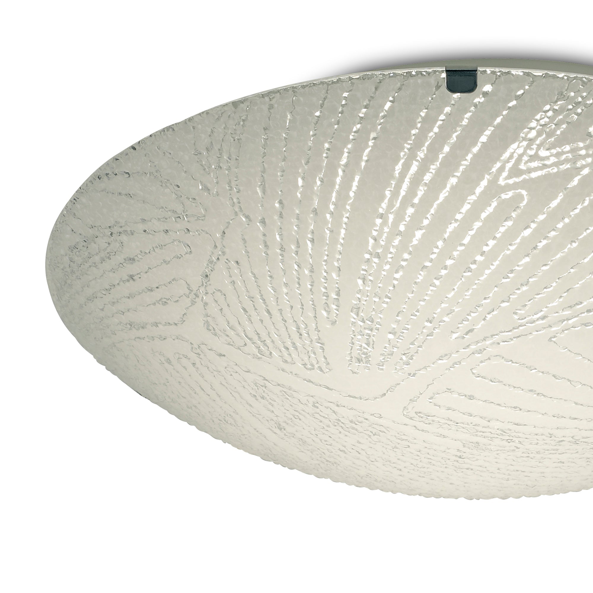 Deco - Tassa Flush Ceiling Light With Etched Glass - Luminosity Designs Ltd