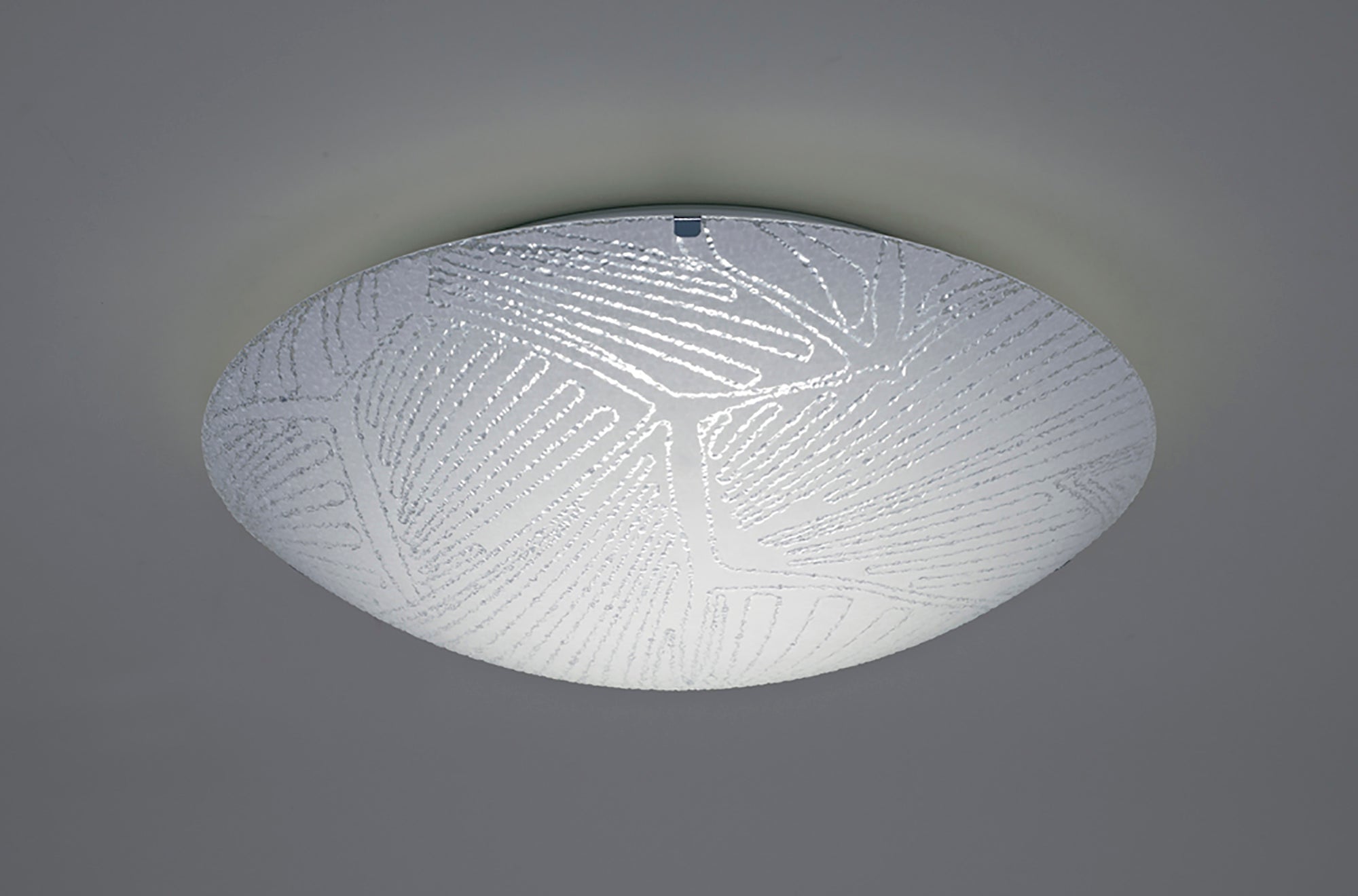Deco - Tassa Flush Ceiling Light With Etched Glass - Luminosity Designs Ltd