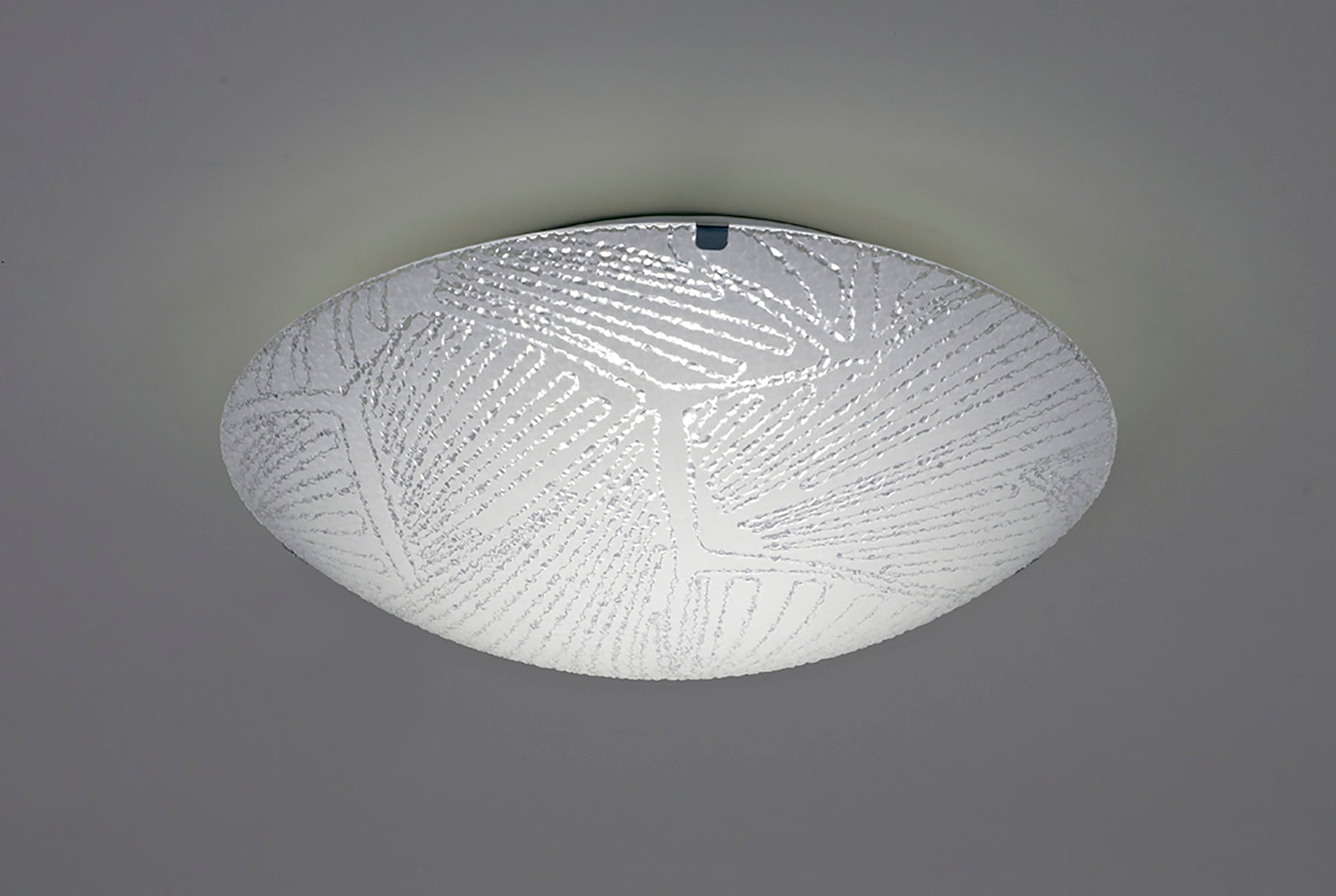 Deco - Tassa Flush Ceiling Light With Etched Glass - Luminosity Designs Ltd