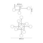 Luminosity Designs - Tesla 9 Light Semi Flush - Luminosity Designs Ltd