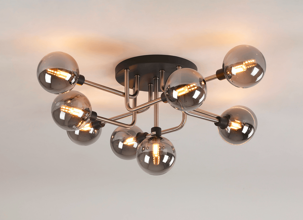 Luminosity Designs - Tesla 9 Light Semi Flush - Luminosity Designs Ltd