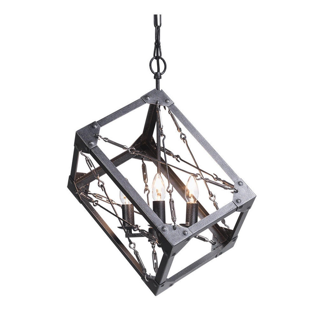 Oaks Lighting - Teva Industrial Style Pendant Light , 3x E14 - Luminosity Designs Ltd