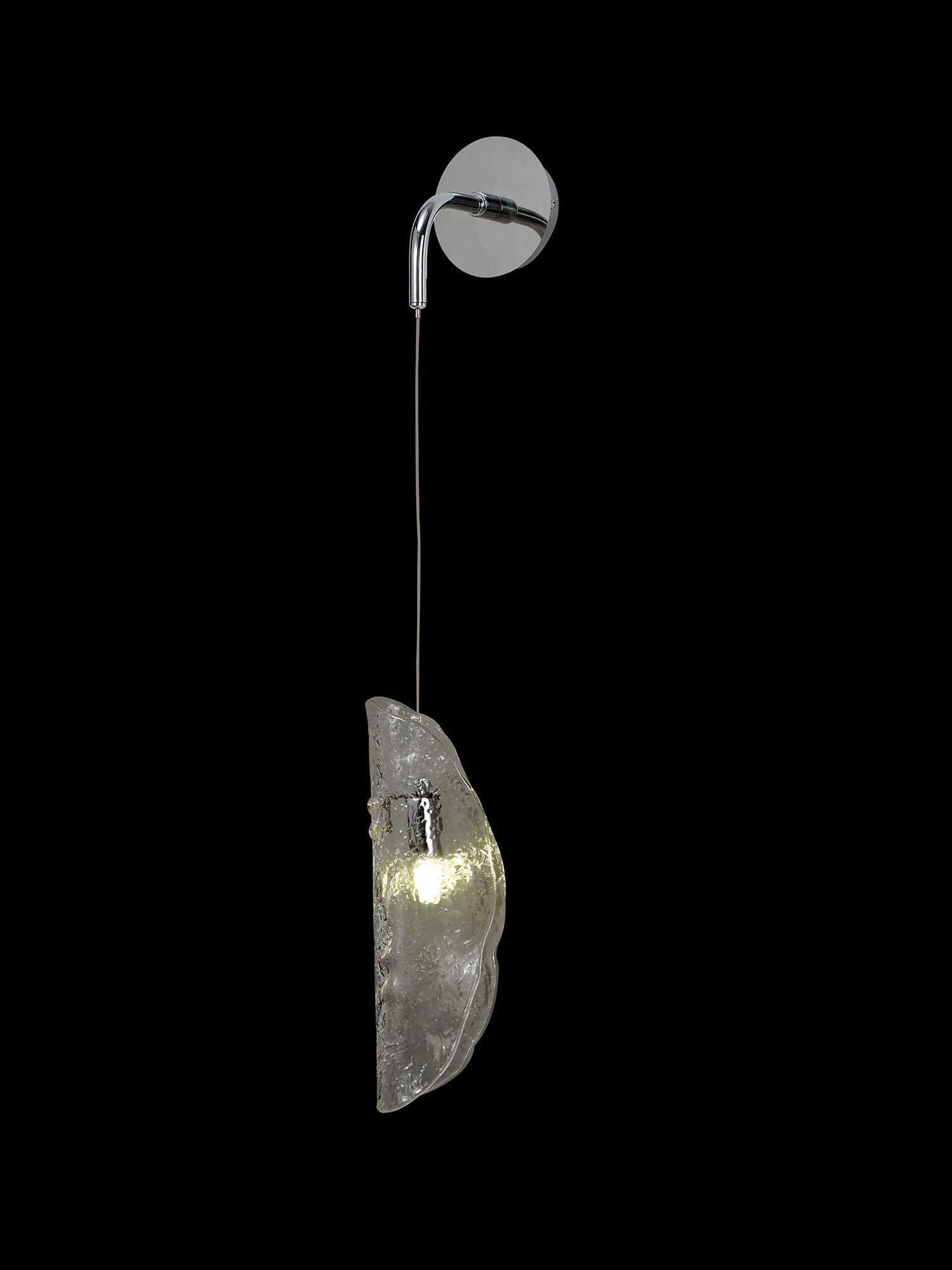 Luminosity Designs Ltd - The Spirit Adjustable Wall Light, 1 x G9, Polished Chrome with Hand Blown Glass - Luminosity Designs Ltd