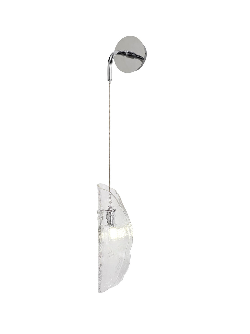 Luminosity Designs Ltd - The Spirit Adjustable Wall Light, 1 x G9, Polished Chrome with Hand Blown Glass - Luminosity Designs Ltd