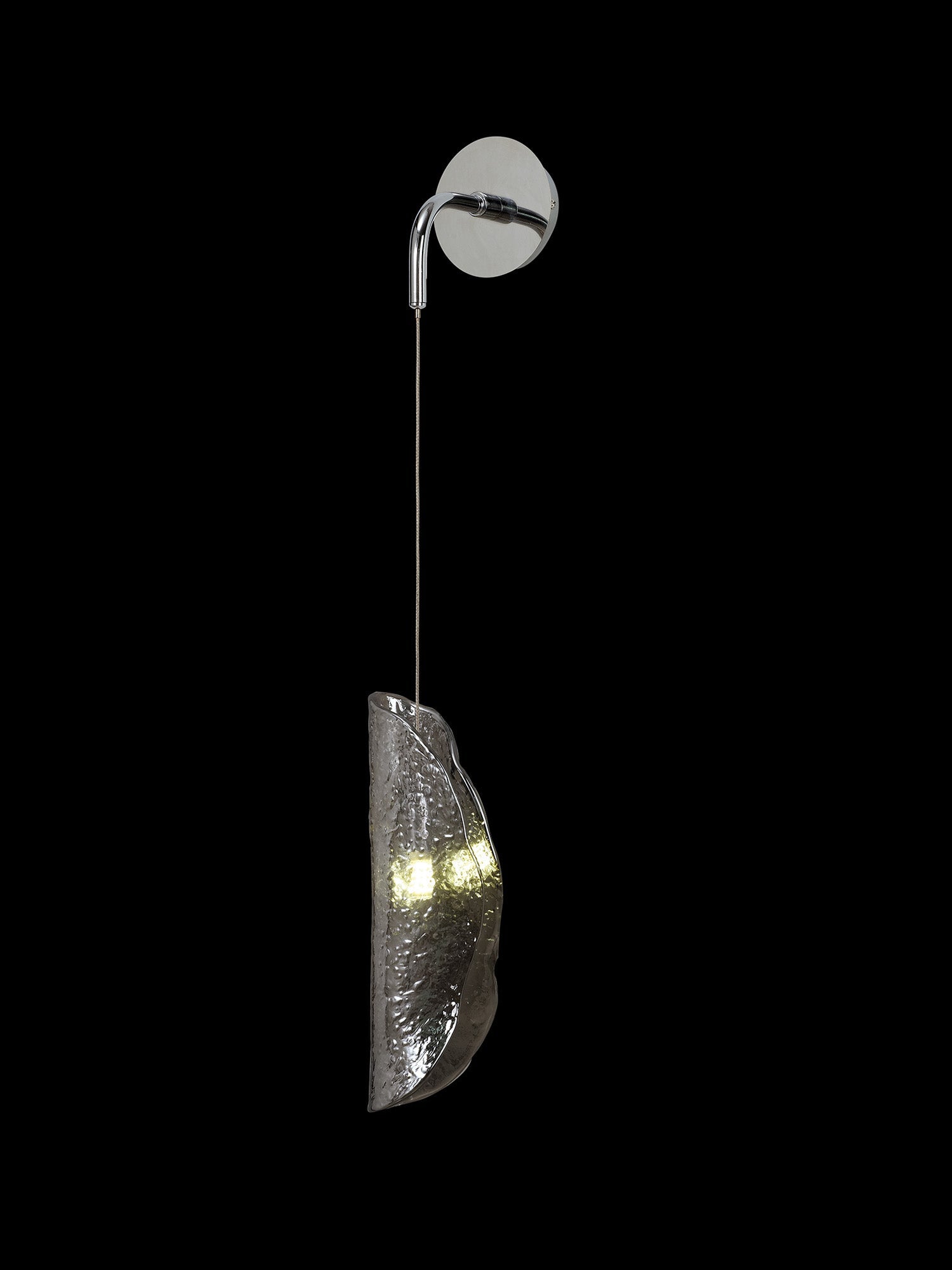 Luminosity Designs Ltd - The Spirit Adjustable Wall Light, 1 x G9, Polished Chrome with Hand Blown Glass - Luminosity Designs Ltd