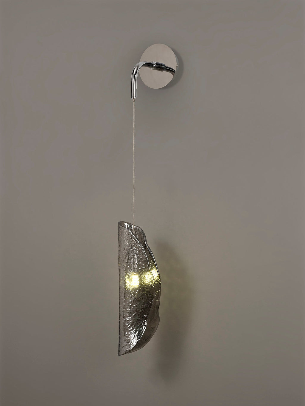 Luminosity Designs Ltd - The Spirit Adjustable Wall Light, 1 x G9, Polished Chrome with Hand Blown Glass - Luminosity Designs Ltd