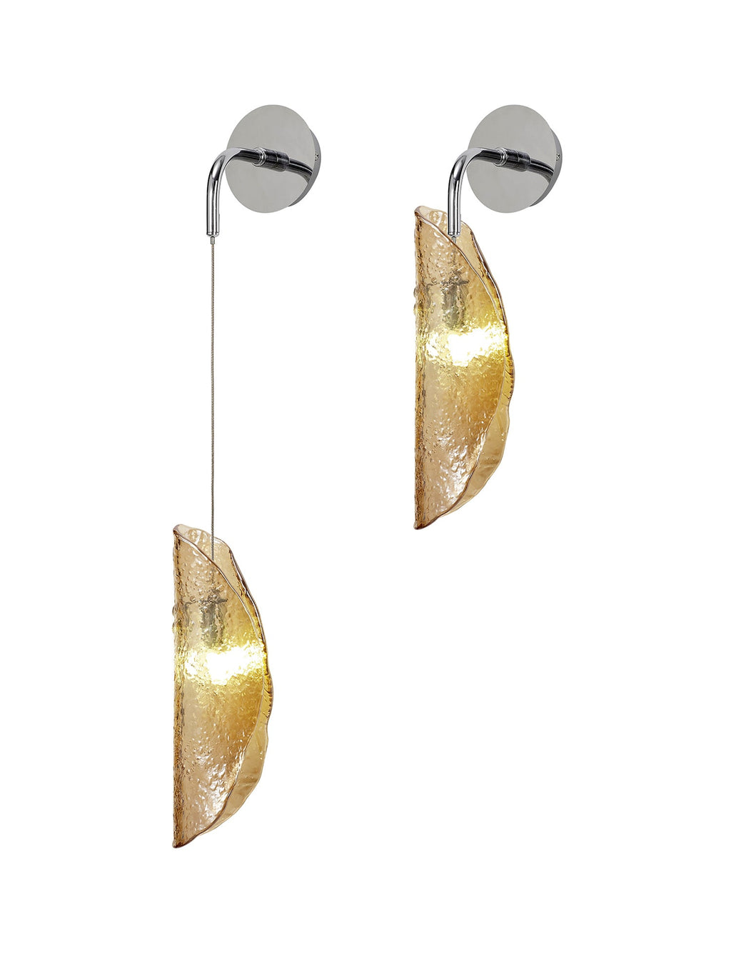 Luminosity Designs Ltd - The Spirit Adjustable Wall Light, 1 x G9, Polished Chrome with Hand Blown Glass - Luminosity Designs Ltd