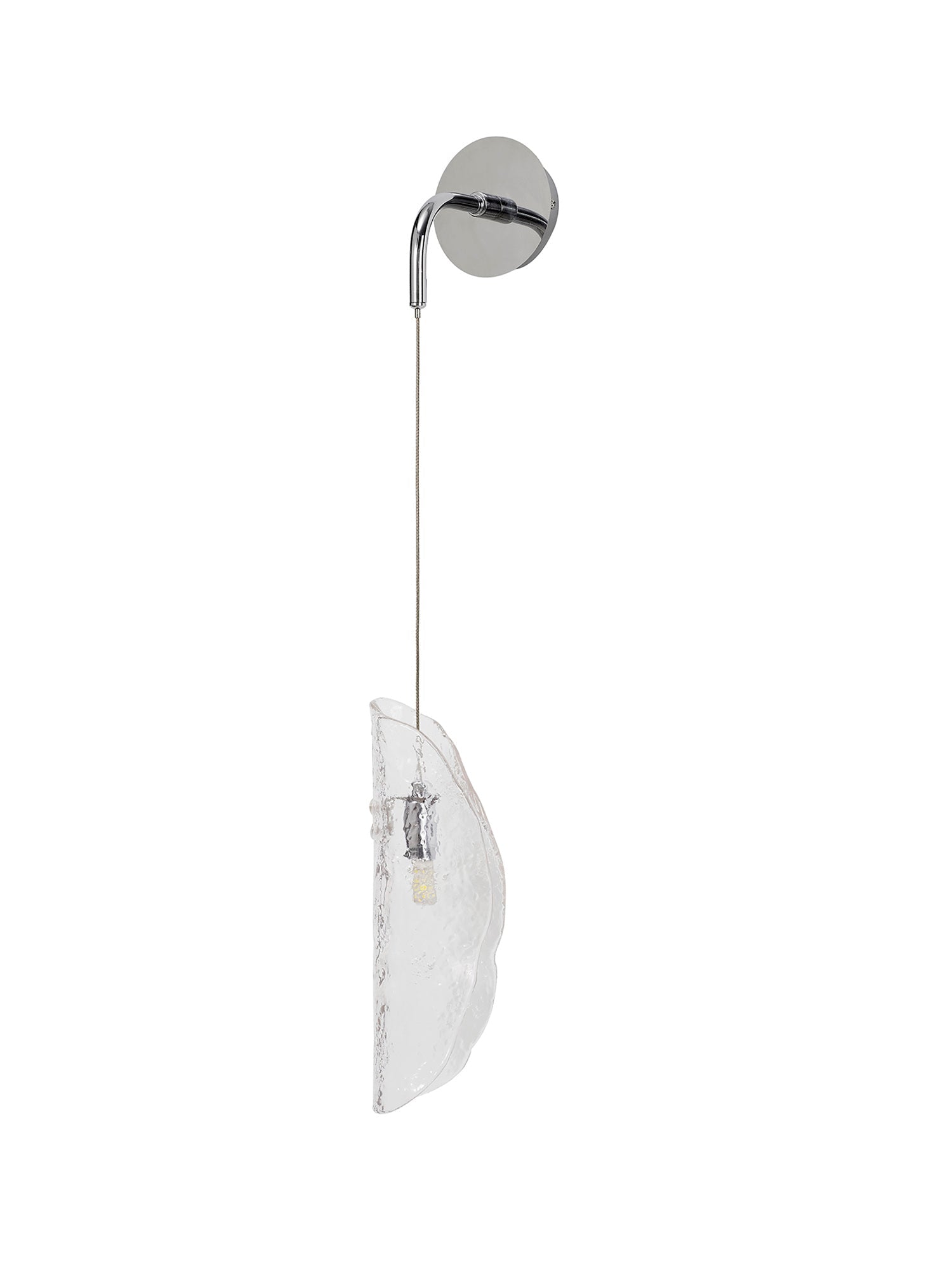Luminosity Designs Ltd - The Spirit Adjustable Wall Light, 1 x G9, Polished Chrome with Hand Blown Glass - Luminosity Designs Ltd