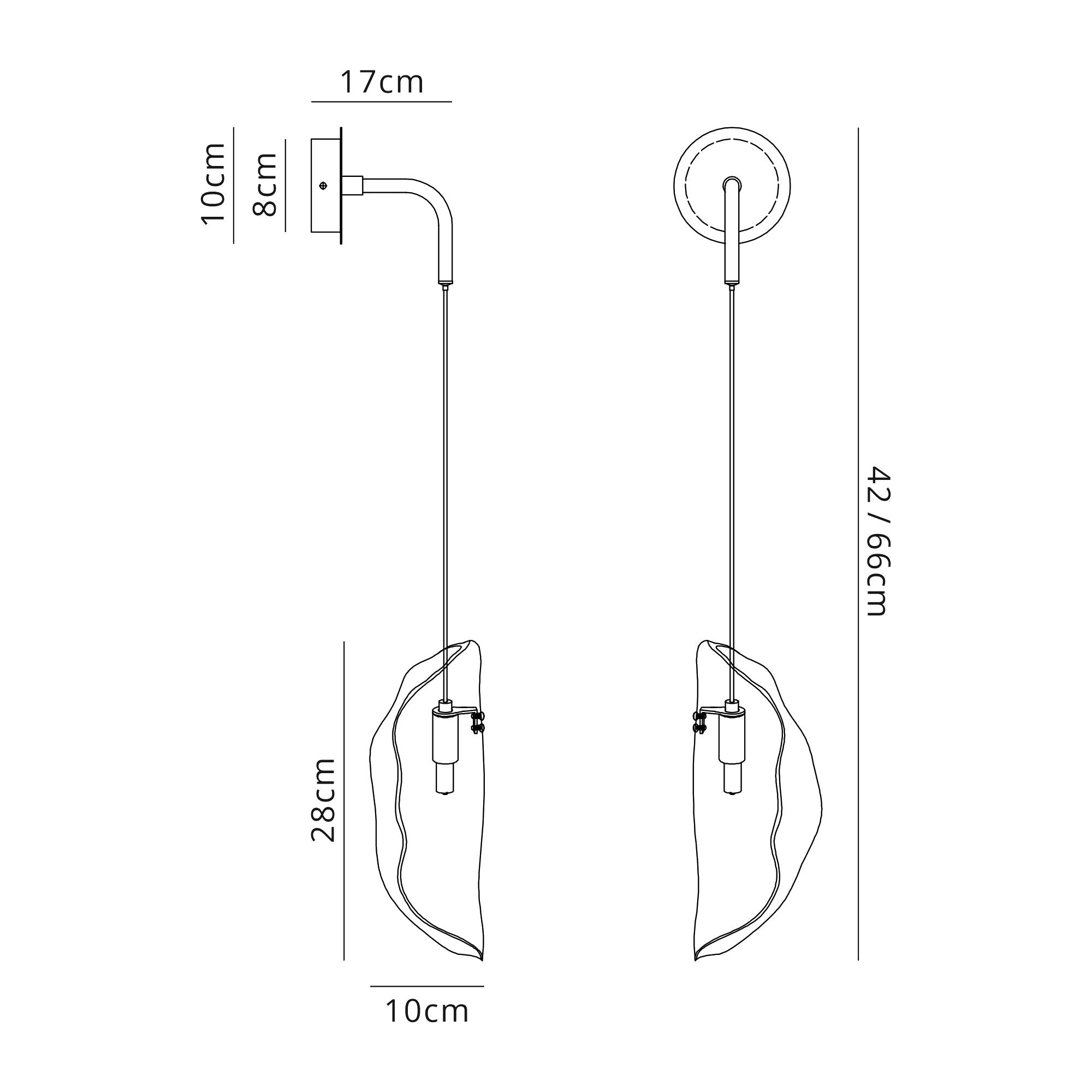 Luminosity Designs Ltd - The Spirit Adjustable Wall Light, 1 x G9, Polished Chrome with Hand Blown Glass - Luminosity Designs Ltd