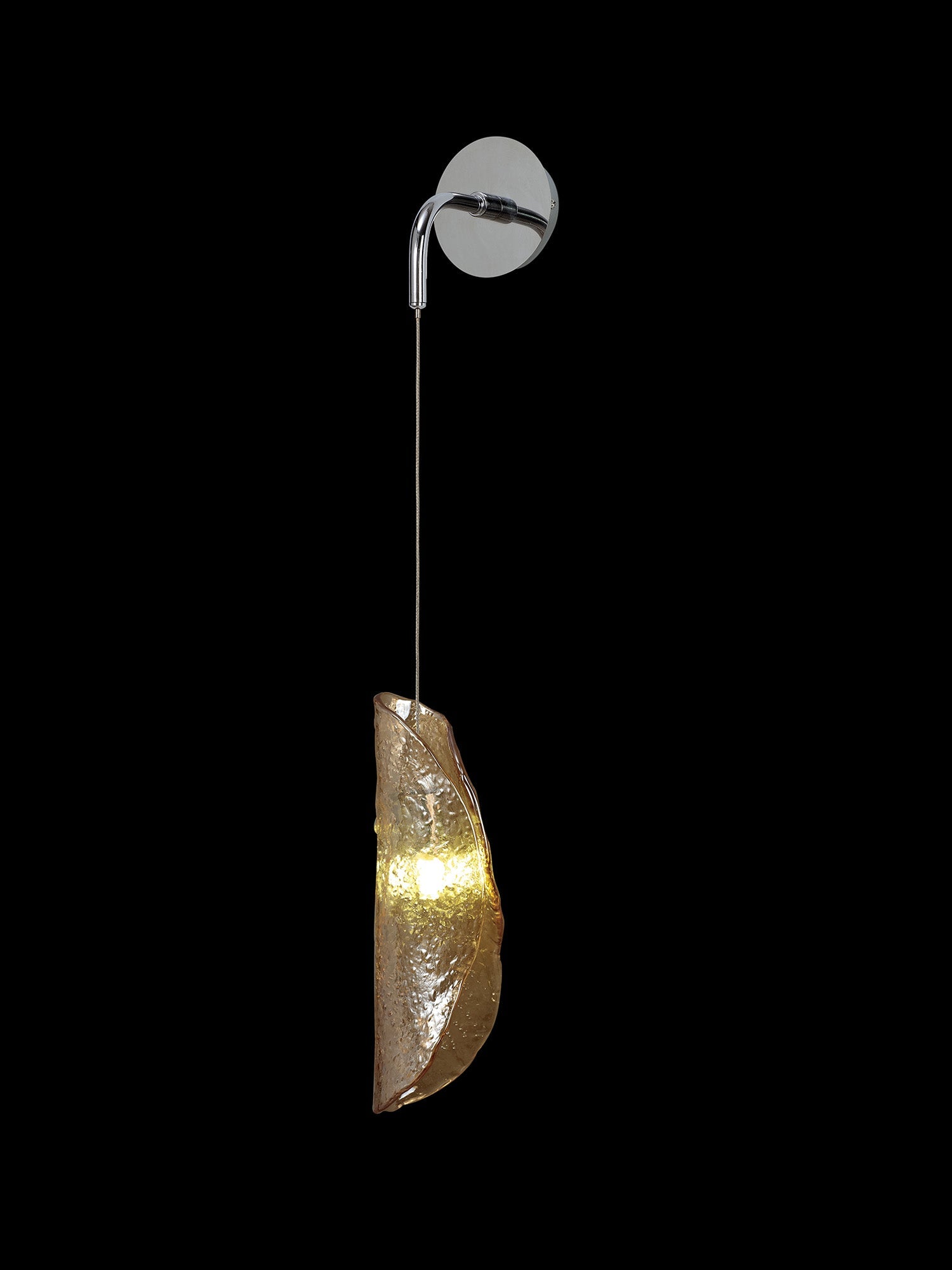 Luminosity Designs Ltd - The Spirit Adjustable Wall Light, 1 x G9, Polished Chrome with Hand Blown Glass - Luminosity Designs Ltd