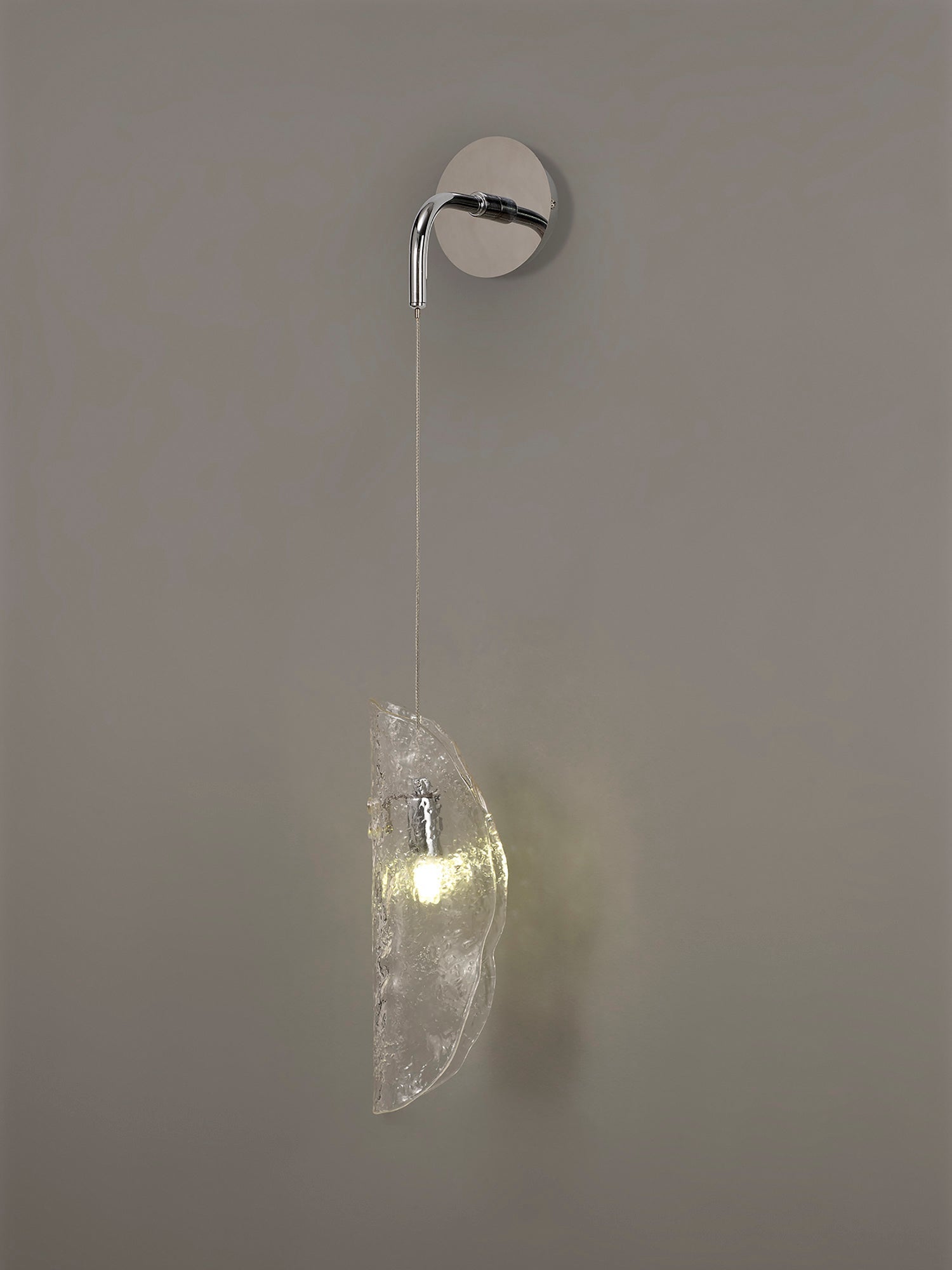 Luminosity Designs Ltd - The Spirit Adjustable Wall Light, 1 x G9, Polished Chrome with Hand Blown Glass - Luminosity Designs Ltd