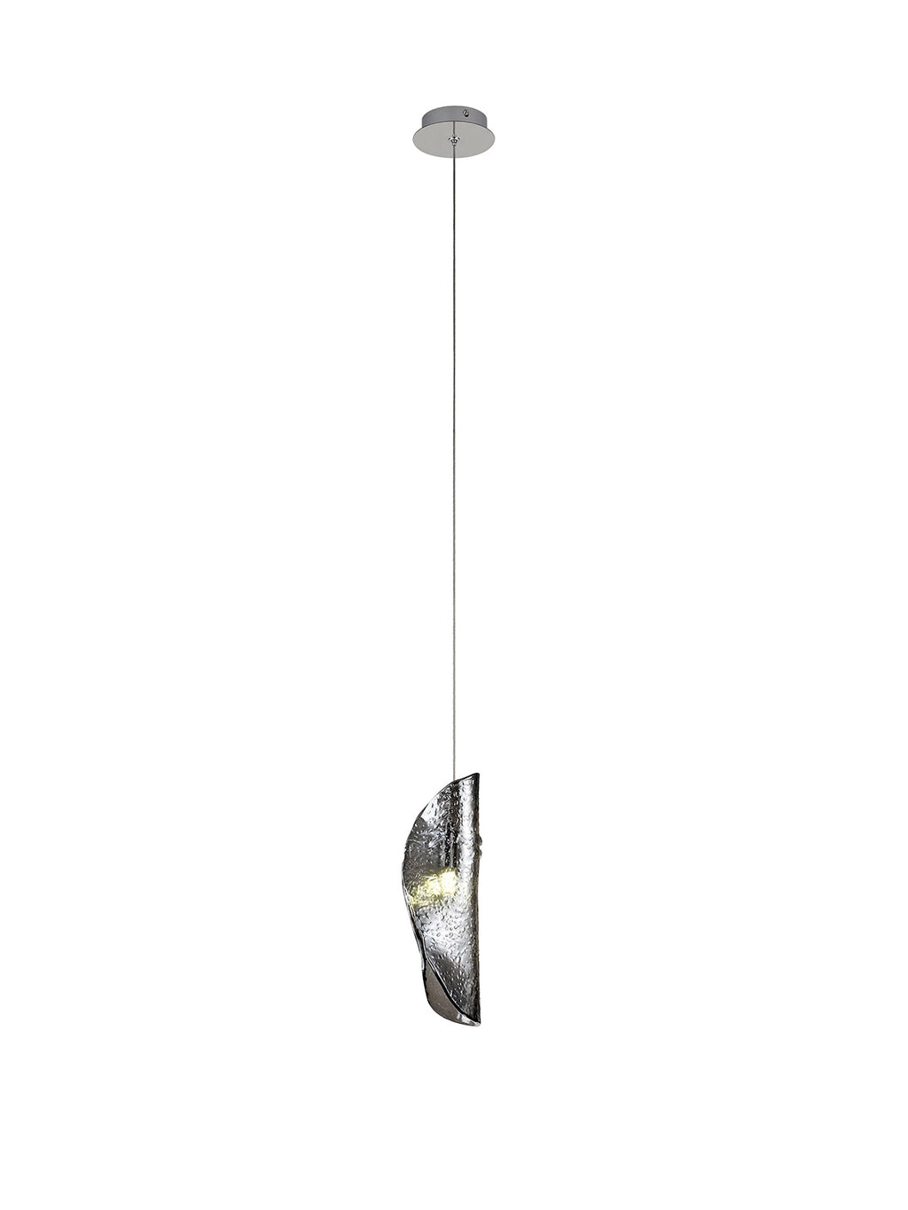 Luminosity Designs Ltd - The Spirit Artisan Glass 10cm Pendant, 2m, 1 x G9, Polished Chrome - Luminosity Designs Ltd