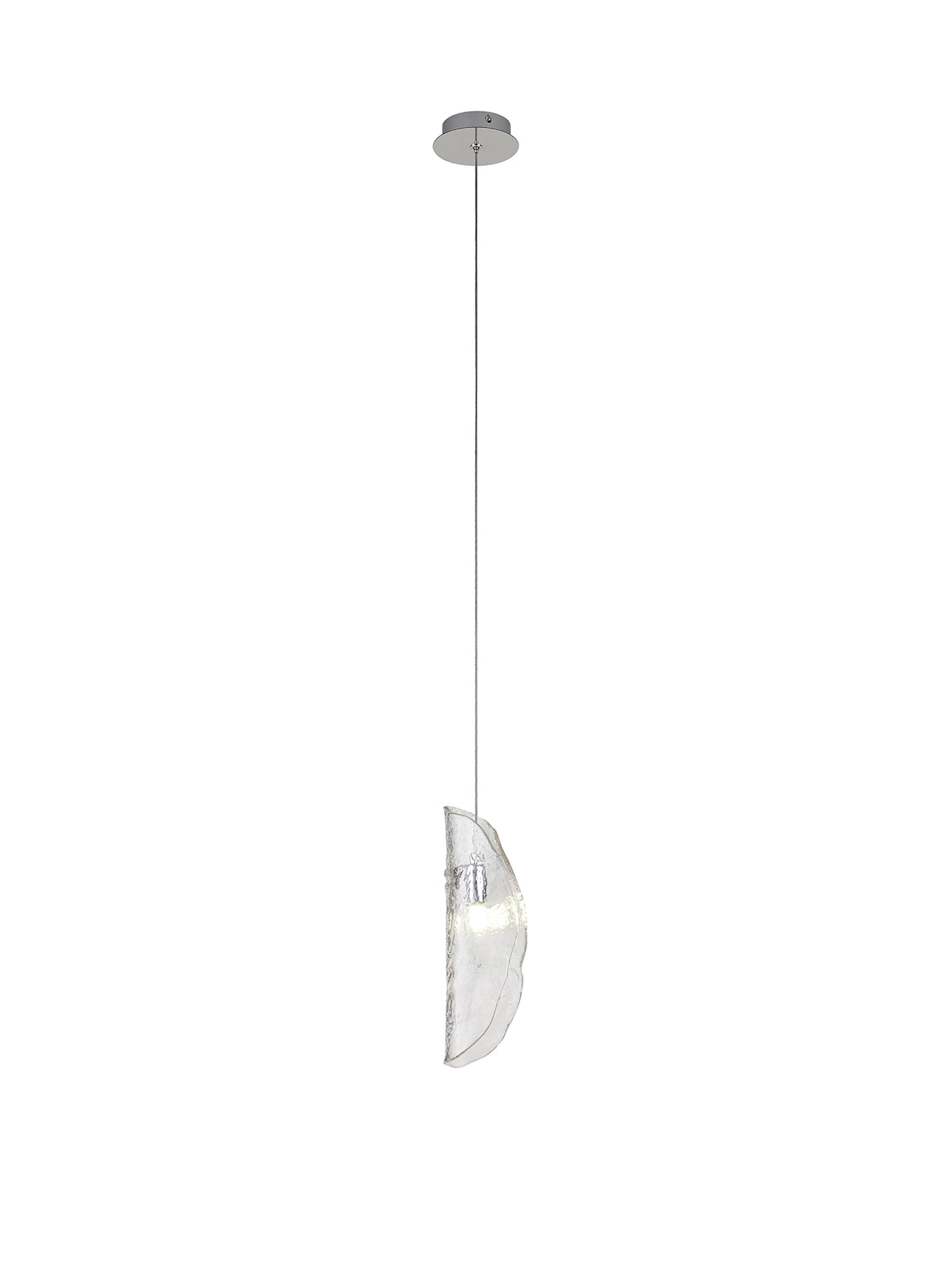 Luminosity Designs Ltd - The Spirit Artisan Glass 10cm Pendant, 2m, 1 x G9, Polished Chrome - Luminosity Designs Ltd