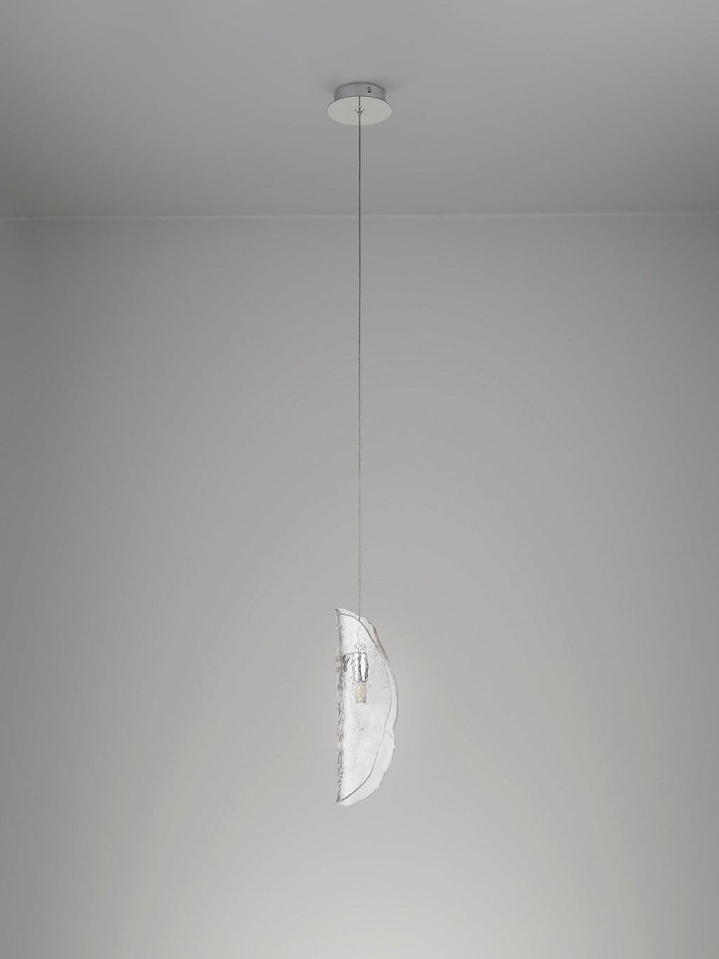Luminosity Designs Ltd - The Spirit Artisan Glass 10cm Pendant, 2m, 1 x G9, Polished Chrome - Luminosity Designs Ltd