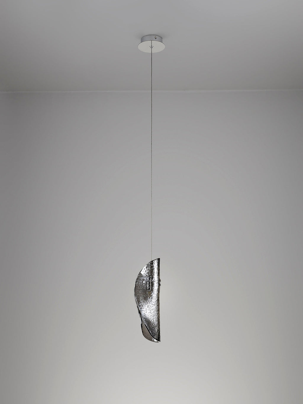 Luminosity Designs Ltd - The Spirit Artisan Glass 10cm Pendant, 2m, 1 x G9, Polished Chrome - Luminosity Designs Ltd
