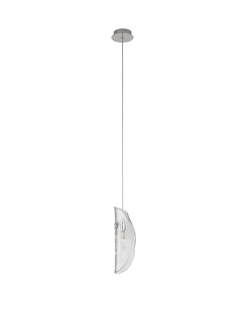 Luminosity Designs Ltd - The Spirit Artisan Glass 10cm Pendant, 2m, 1 x G9, Polished Chrome - Luminosity Designs Ltd