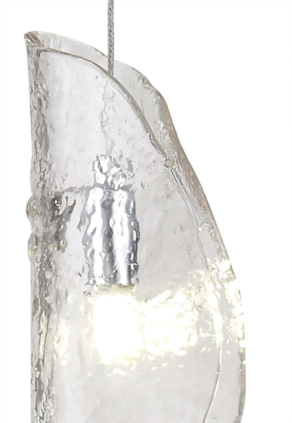 Luminosity Designs Ltd - The Spirit Artisan Glass 10cm Pendant, 2m, 1 x G9, Polished Chrome - Luminosity Designs Ltd