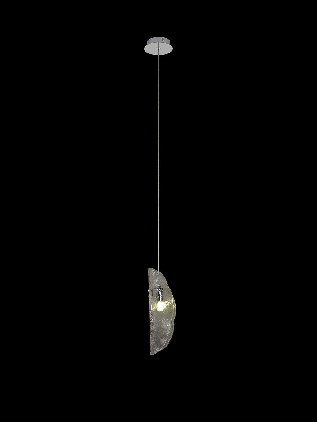 Luminosity Designs Ltd - The Spirit Artisan Glass 10cm Pendant, 2m, 1 x G9, Polished Chrome - Luminosity Designs Ltd
