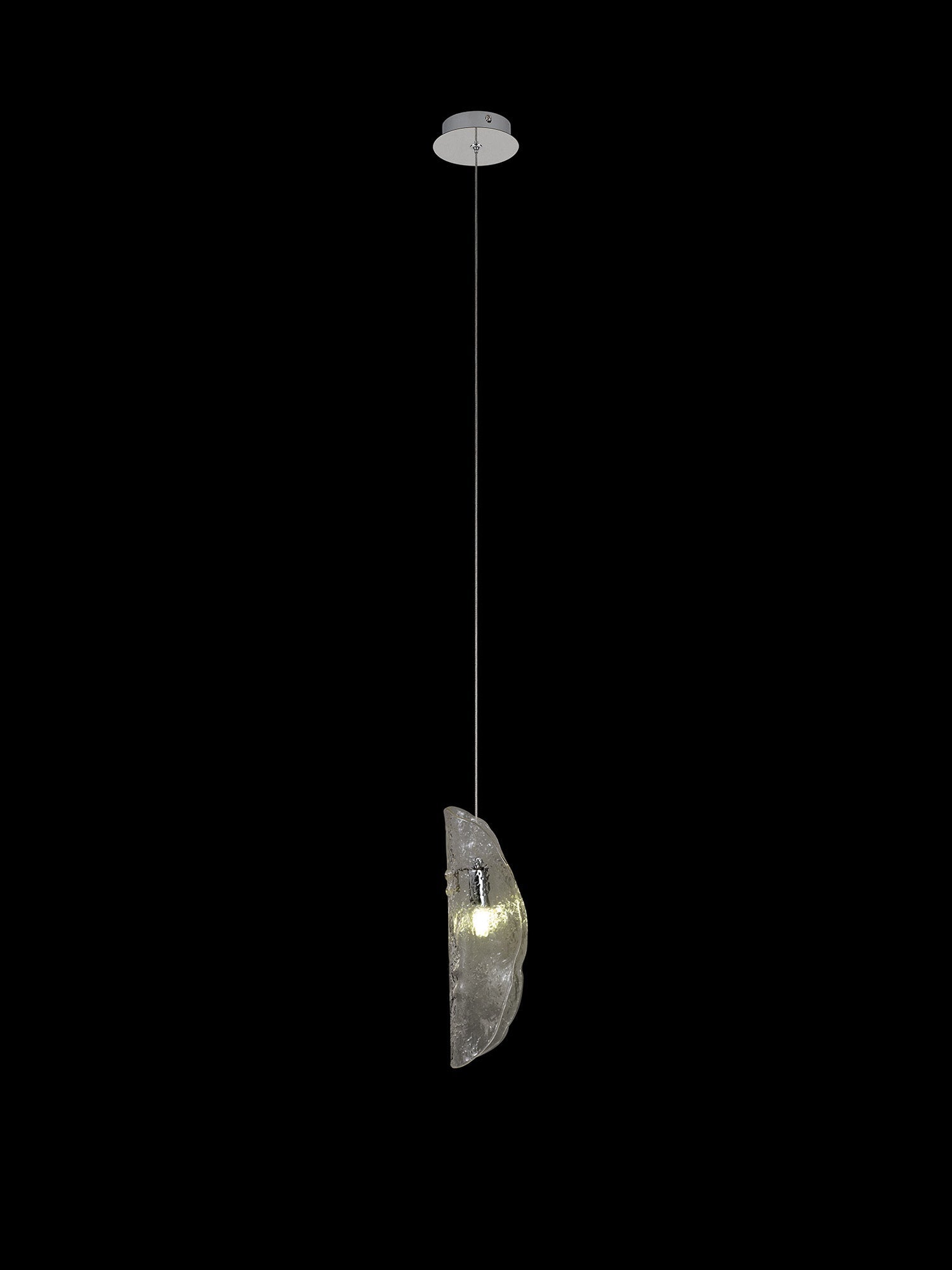 Luminosity Designs Ltd - The Spirit Artisan Glass 10cm Pendant, 2m, 1 x G9, Polished Chrome - Luminosity Designs Ltd