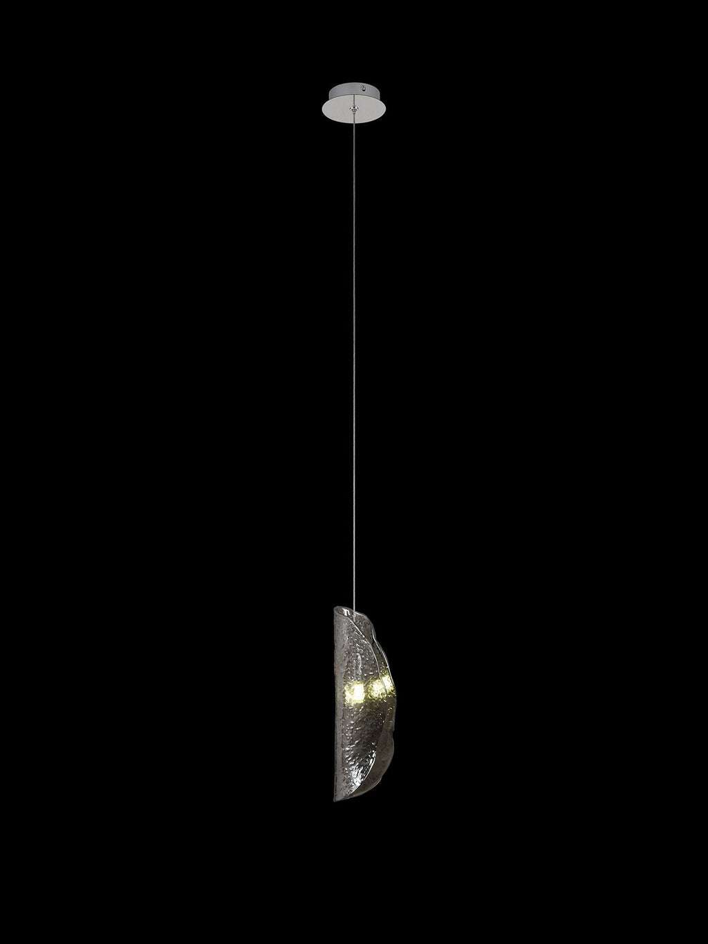 Luminosity Designs Ltd - The Spirit Artisan Glass 10cm Pendant, 2m, 1 x G9, Polished Chrome - Luminosity Designs Ltd