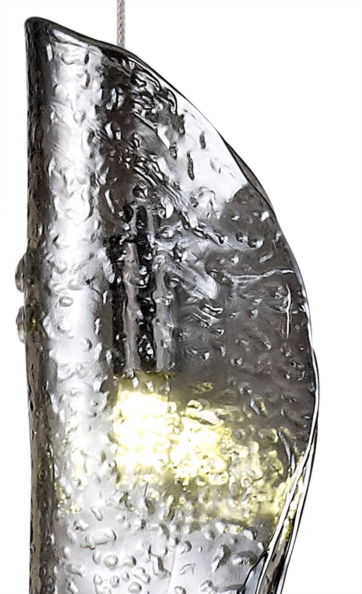 Luminosity Designs Ltd - The Spirit Artisan Glass 10cm Pendant, 2m, 1 x G9, Polished Chrome - Luminosity Designs Ltd
