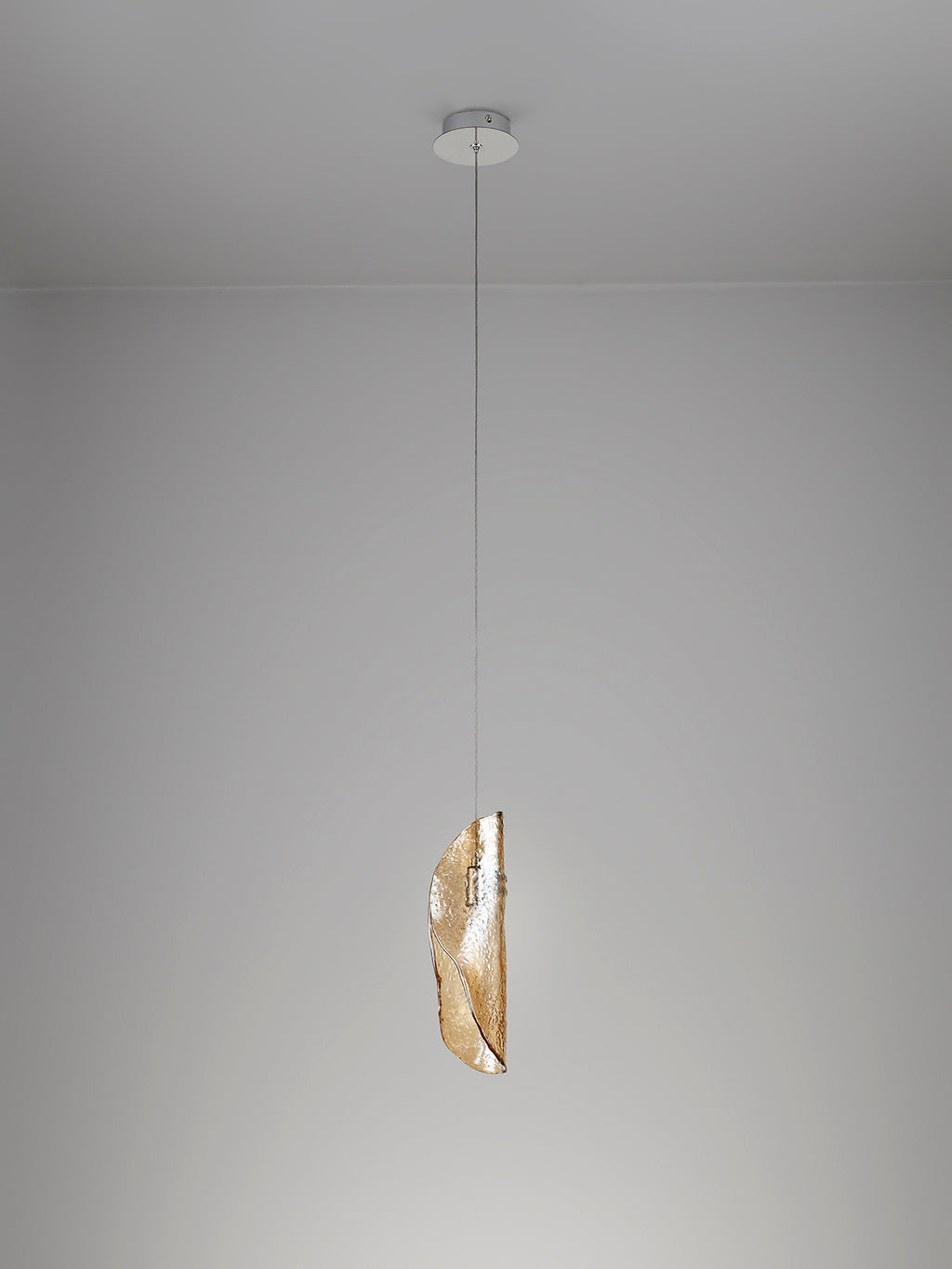 The Spirit Artisan Glass 10cm Pendant, 2m, 1 x G9, Polished Chrome