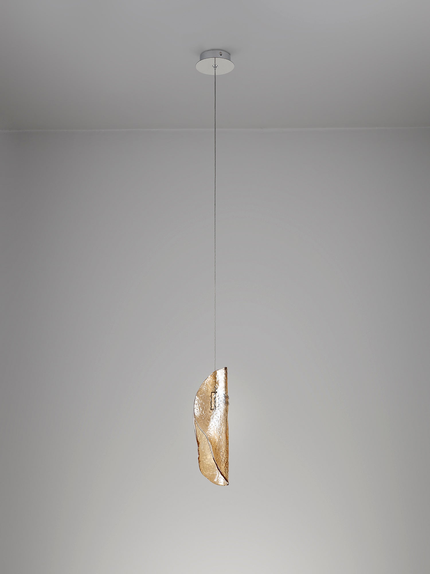 The Spirit Artisan Glass 10cm Pendant, 2m, 1 x G9, Polished Chrome