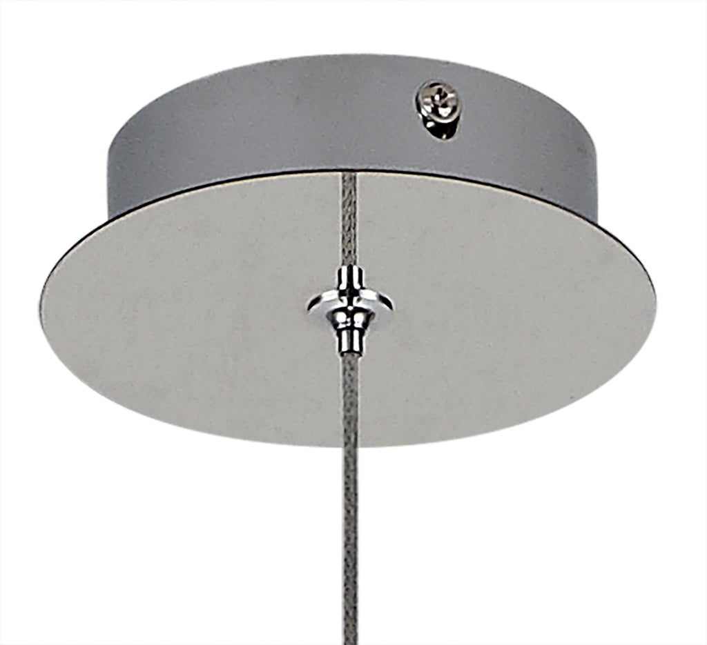 The Spirit Artisan Glass 10cm Pendant, 2m, 1 x G9, Polished Chrome