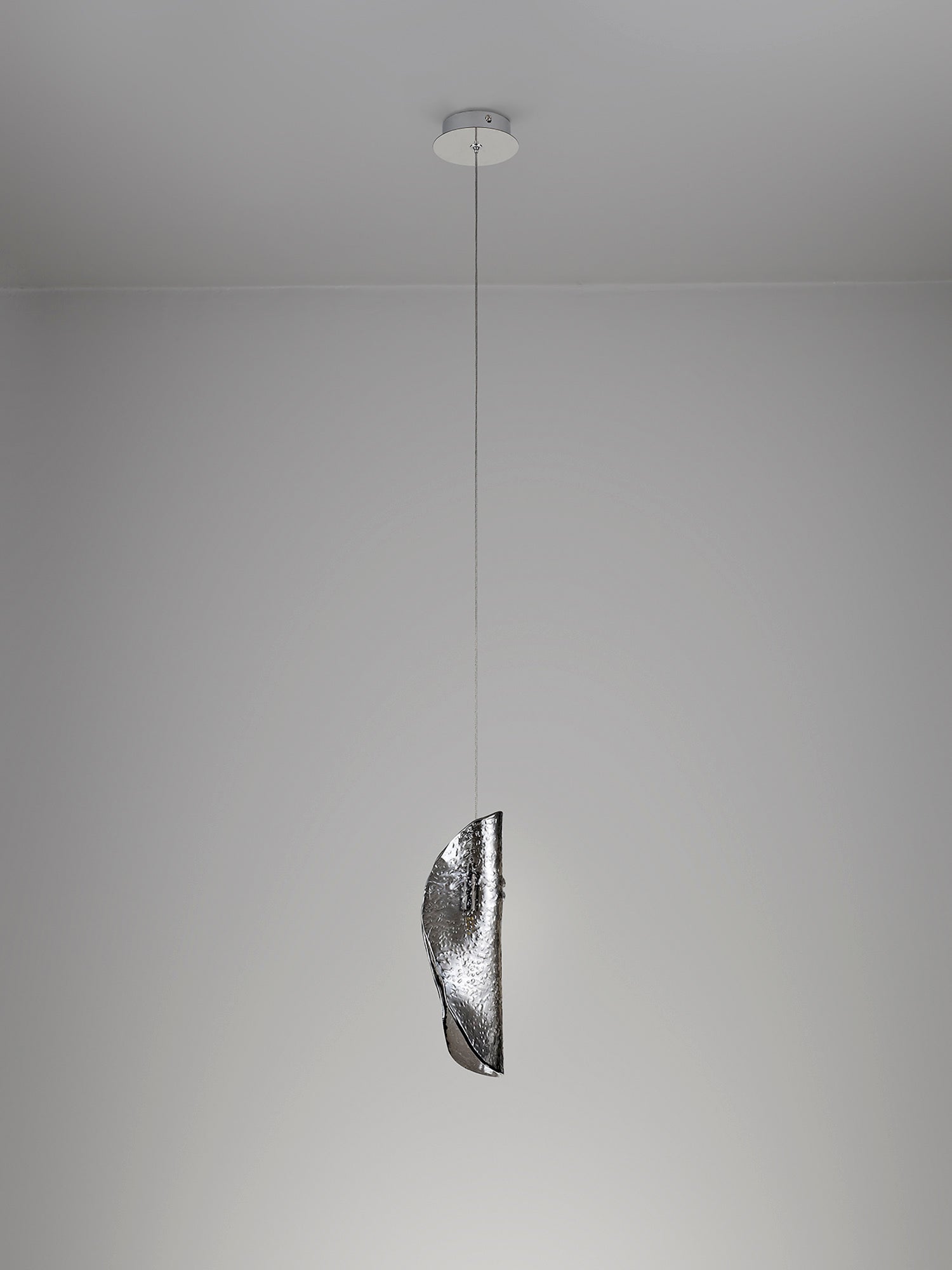 The Spirit Artisan Glass 10cm Pendant, 2m, 1 x G9, Polished Chrome