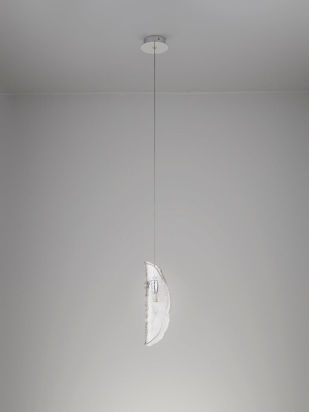 The Spirit Artisan Glass 10cm Pendant, 2m, 1 x G9, Polished Chrome