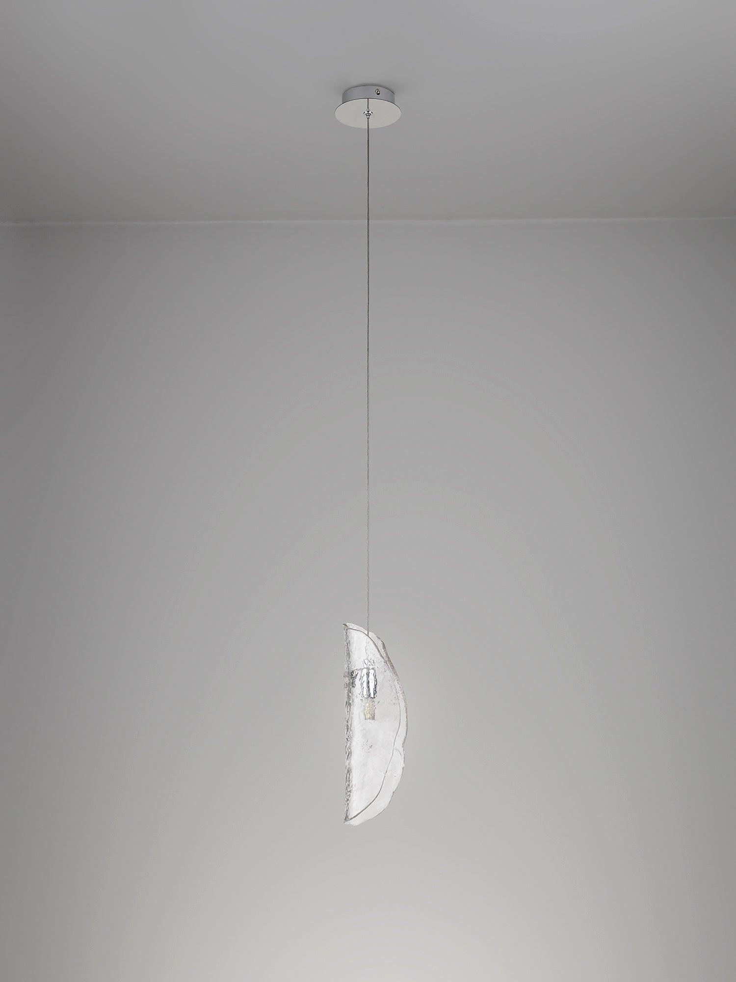 The Spirit Artisan Glass 10cm Pendant, 2m, 1 x G9, Polished Chrome