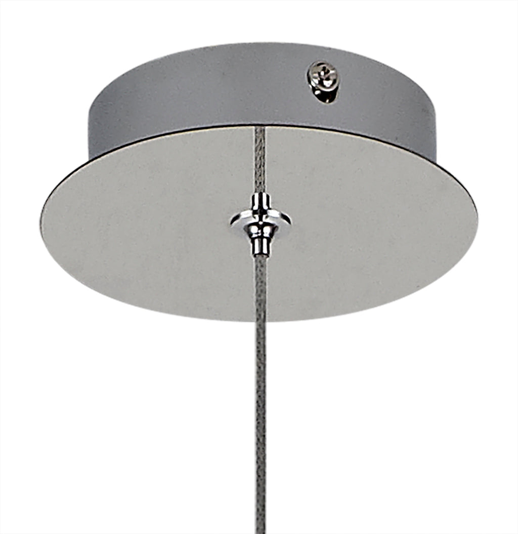 The Spirit Artisan Glass 10cm Pendant, 2m, 1 x G9, Polished Chrome