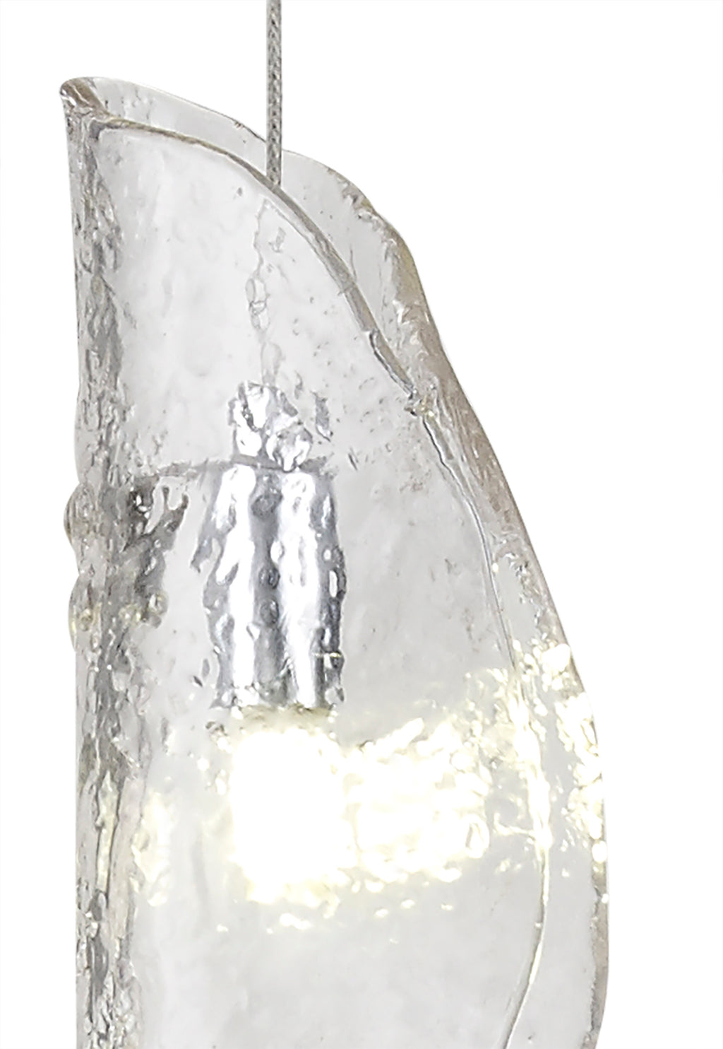 The Spirit Artisan Glass 10cm Pendant, 2m, 1 x G9, Polished Chrome