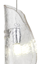 The Spirit Artisan Glass 10cm Pendant, 2m, 1 x G9, Polished Chrome