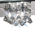 Deco - Theo Flush Ceiling Light with Crystal Droplets - Luminosity Designs Ltd