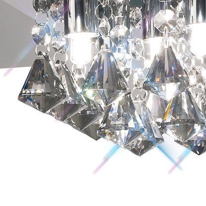 Theo Flush Ceiling Light with Crystal Droplets