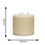 lse - Three Wick Flickering LED Candle with Remote Control - Luminosity Designs Ltd