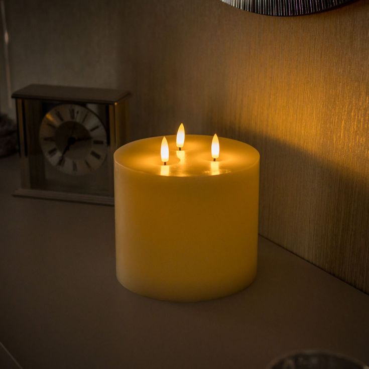 lse - Three Wick Flickering LED Candle with Remote Control - Luminosity Designs Ltd