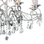 Diyas - Torino Pendant 8 Light E14 Spiral Crystal Chandelier with Decorated Arms - Luminosity Designs Ltd