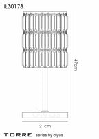 Diyas - Torre Crystal Curtain Table Lamp 3 Light G9 Polished Chrome - Luminosity Designs Ltd