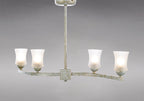 Diyas - Toscano Semi Ceiling 4 Light G9 White/French Gold/Frosted Glass - Luminosity Designs Ltd