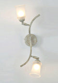 Diyas - Toscano Wall Lamp 2 Light G9 White/French Gold/Frosted Glass - Luminosity Designs Ltd