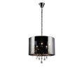 Diyas - Trace Pendant With Chrome Shade, 5 Light E14, Polished Chrome/PVC /Crystal - Luminosity Designs Ltd