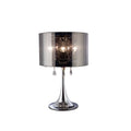 Diyas - Trace Table Lamp With Chrome Shade 3 Light E14 Polished Chrome/PVC /Crystal - Luminosity Designs Ltd